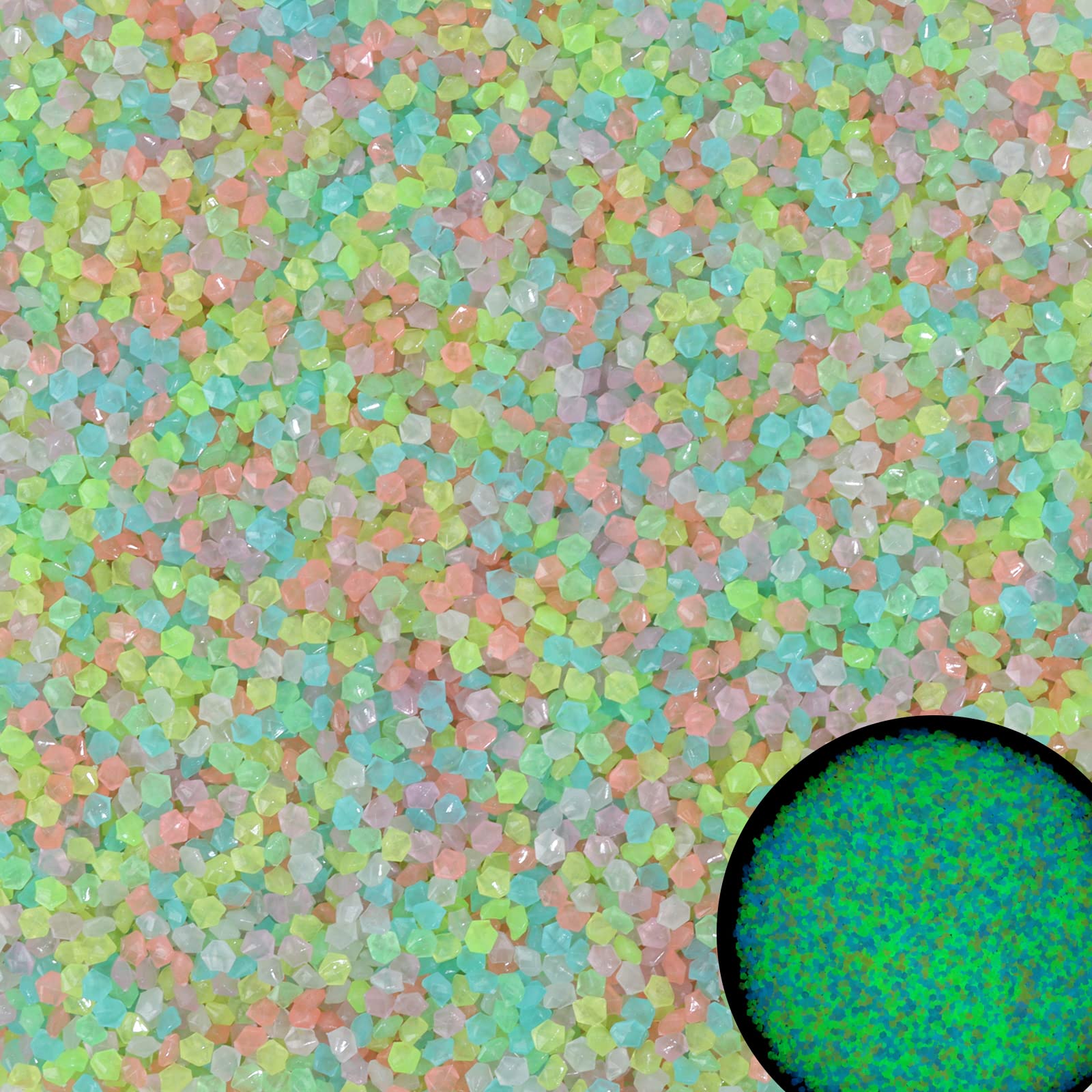 Aquarium Fish Glow In The Dark - 1000 pièces sable lumineux brille dans