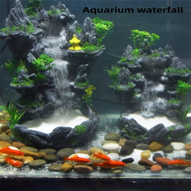Aquarium Fish Hide - Aquarium Quicksand cascade bricolage Simulation rocaille