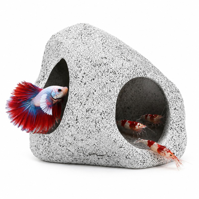 Aquarium Fish Hide - Caverne de roche pour aquarium, décoration