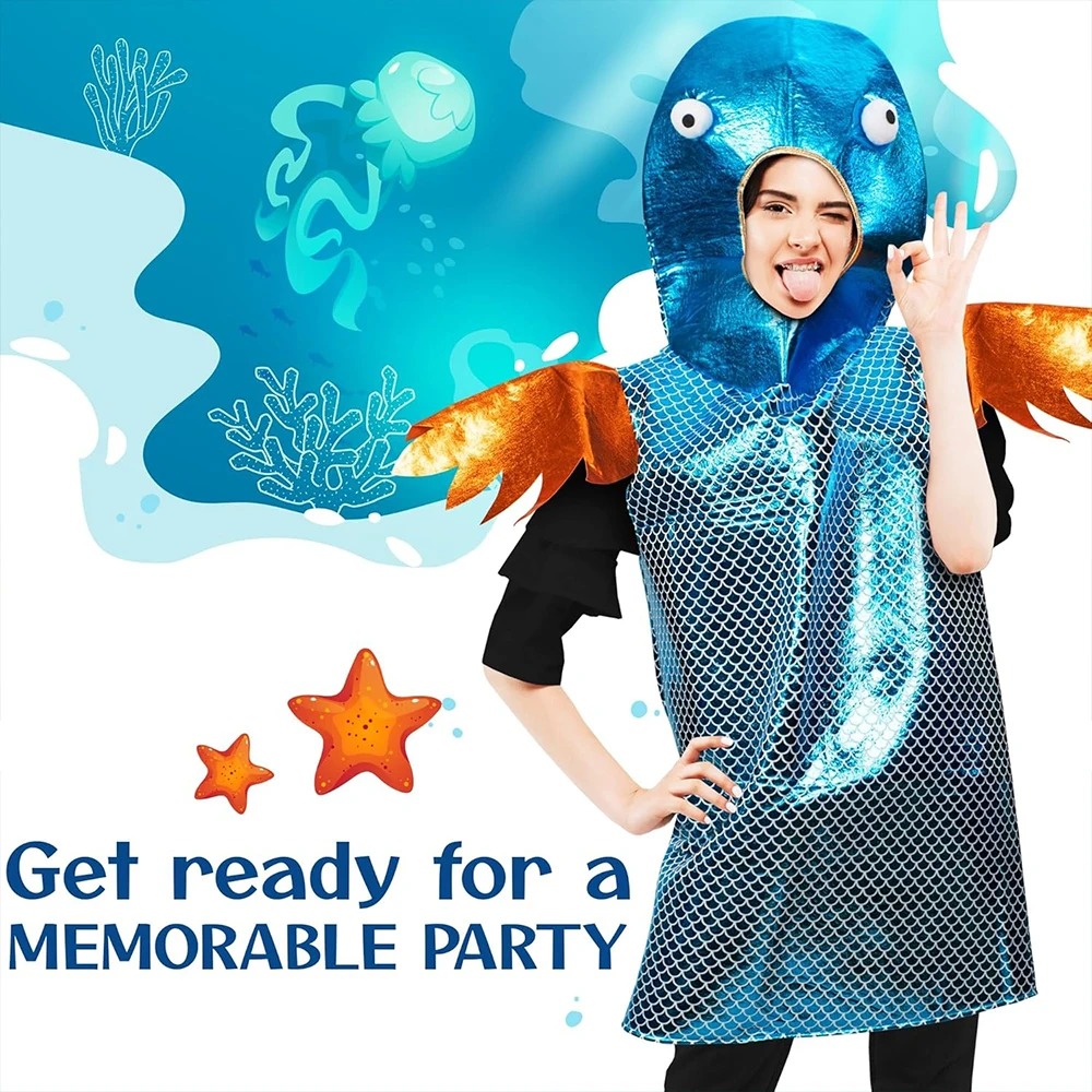 Costume de poisson bleu brilla - Aquarium Fish Yellow avis et prix