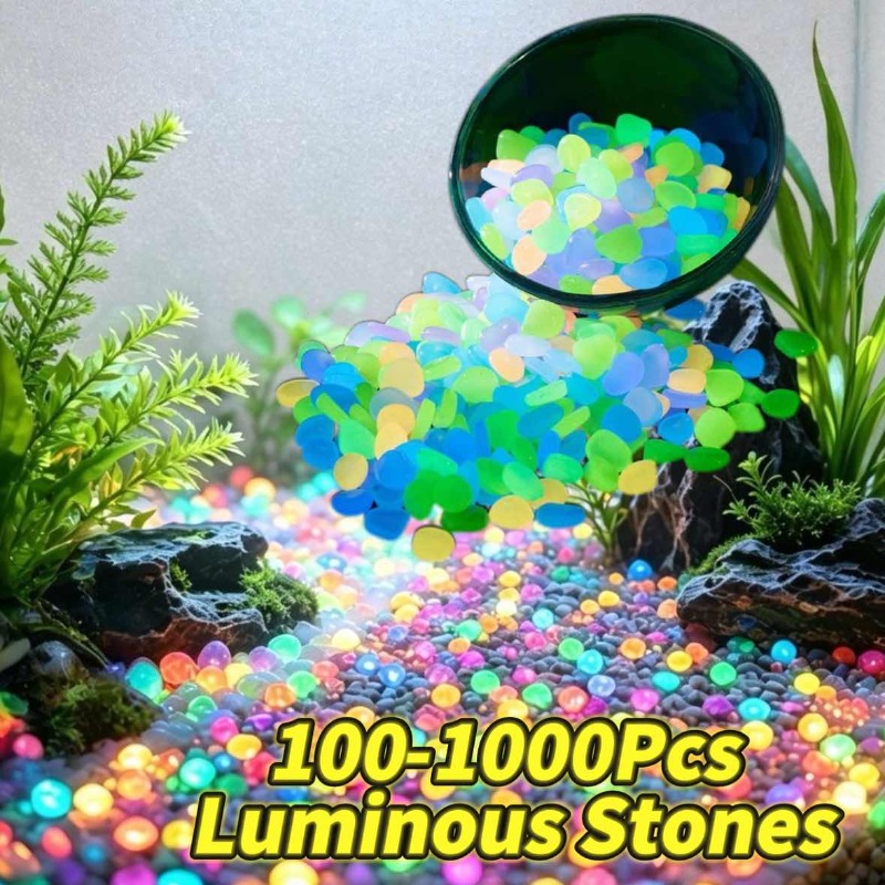 100-1000 pièces de galets lumi - Aquarium Fish Glow In The Dark avis et prix