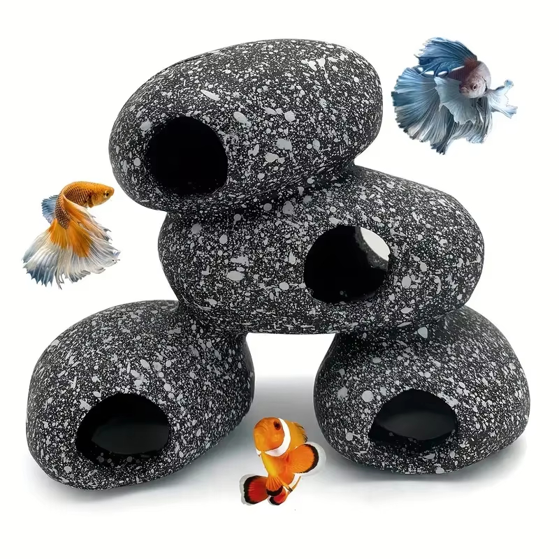 1/2 Pièces Pierre céramique po - Aquarium Fish Hide avis et prix